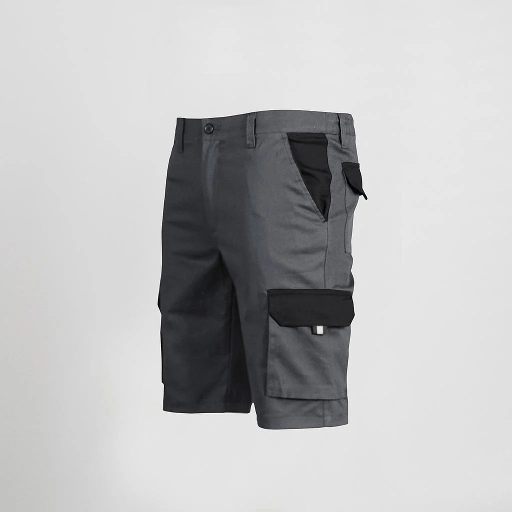 7504C1-109001 - BERMUDA UNISEX MULTIBOLSILLOS ELASTICO GAMO COMBINADA GRIS/NEGRO