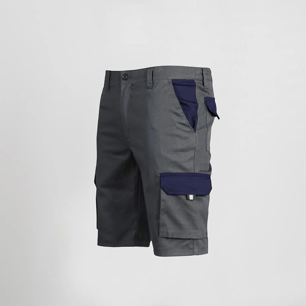 7504C1-109104 - BERMUDA UNISEX MULTIBOLSILLOS ELASTICO GAMO COMBINADA GRIS/MARINO