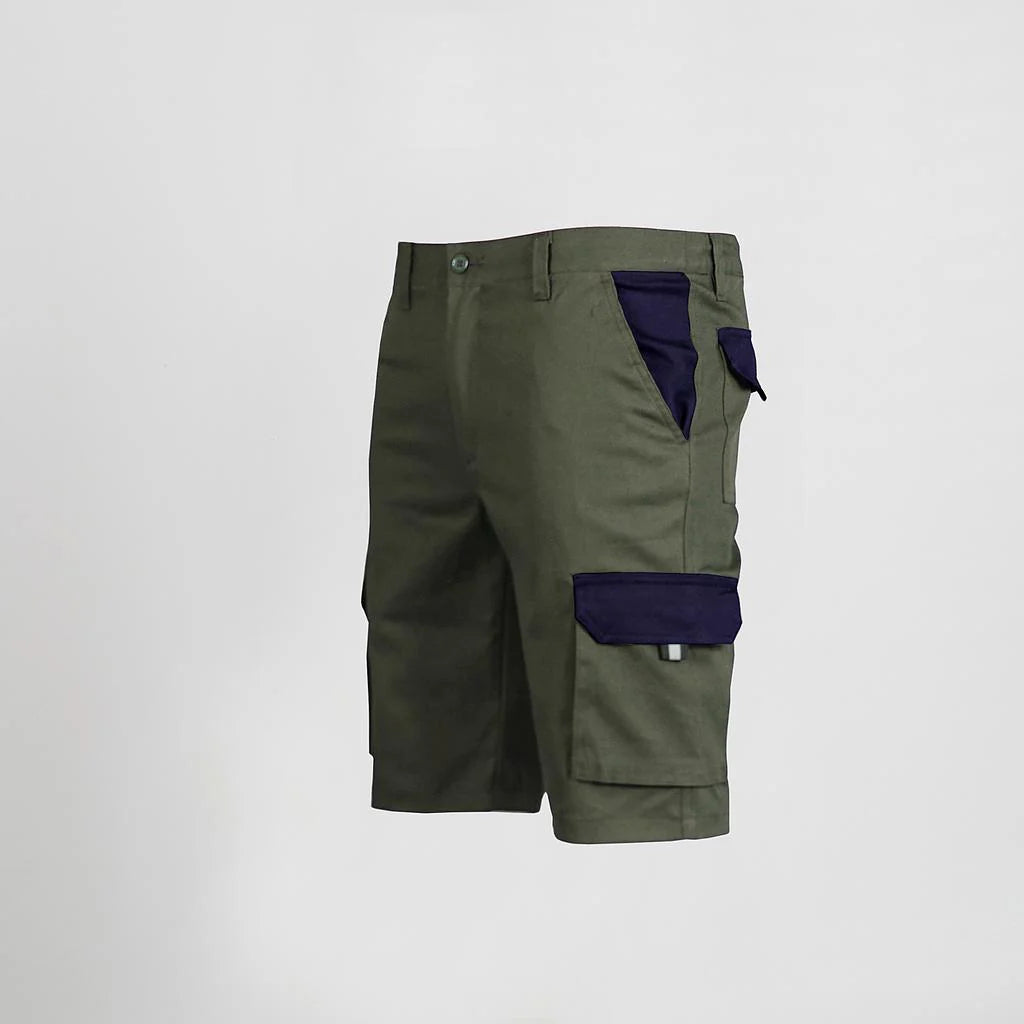 7504C1-149104 - BERMUDA UNISEX MULTIBOLSILLOS ELASTICO GAMO COMBINADA VERDE CAQUI/MARINO