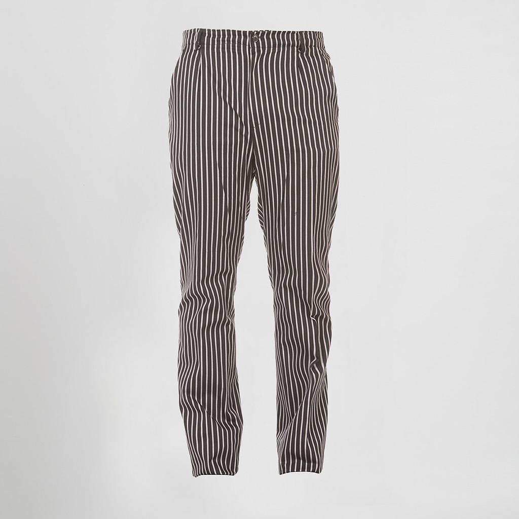 777200-738 - PANTALON COCINA UNISEX ESTAMPADO RAYA GRIS