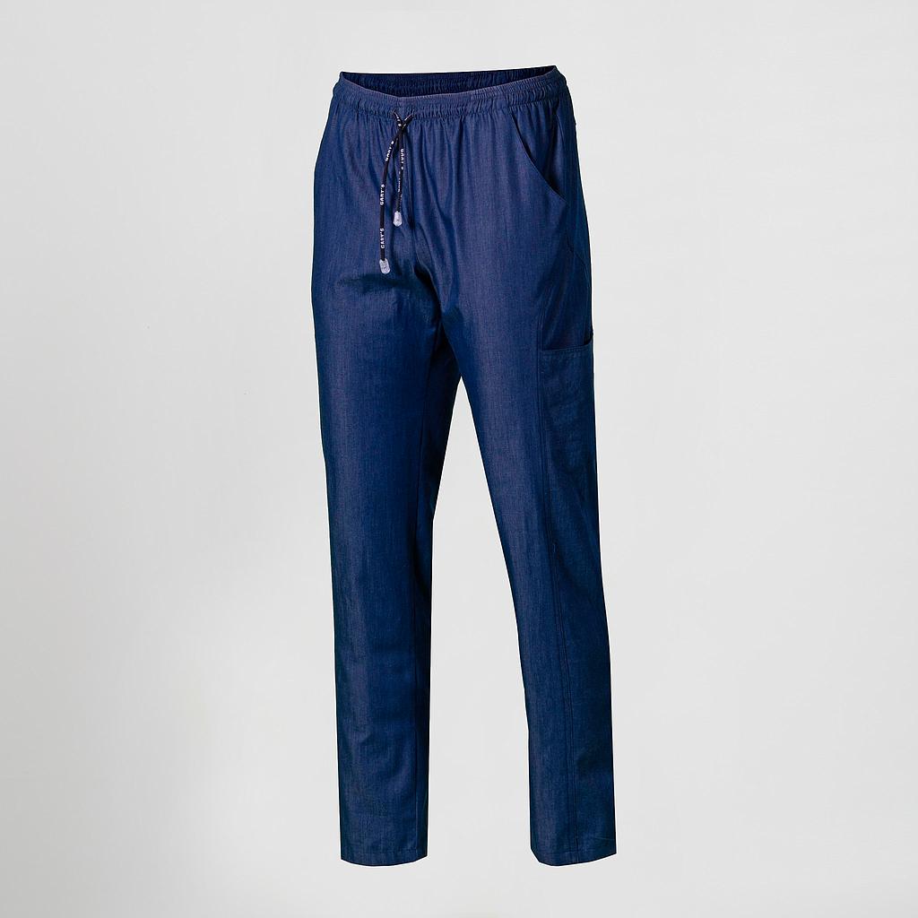 777500-834 - PANTALON UNISEX CON CORDON TEJANO ZAFIRO