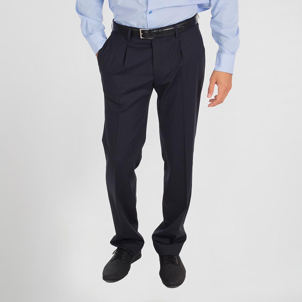 792100-104 - PANTALON HOMBRE CON PINZAS CONFORT MARINO