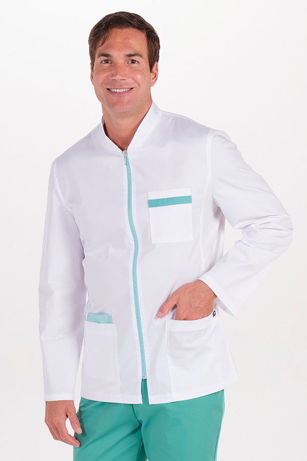 8014906 - Chaqueta hombre sarga elástica contraste verde m/l