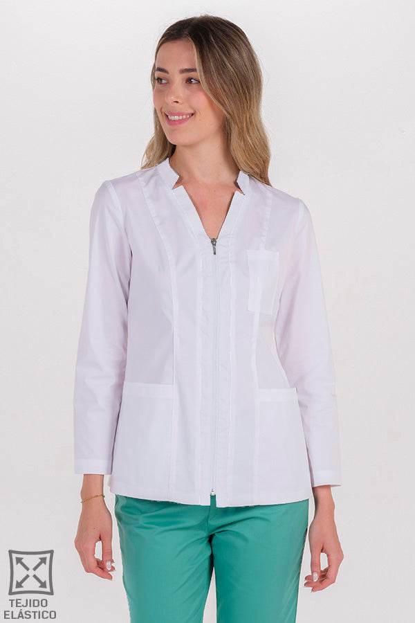 8031500 - Chaqueta m/l elástica mujer blanca