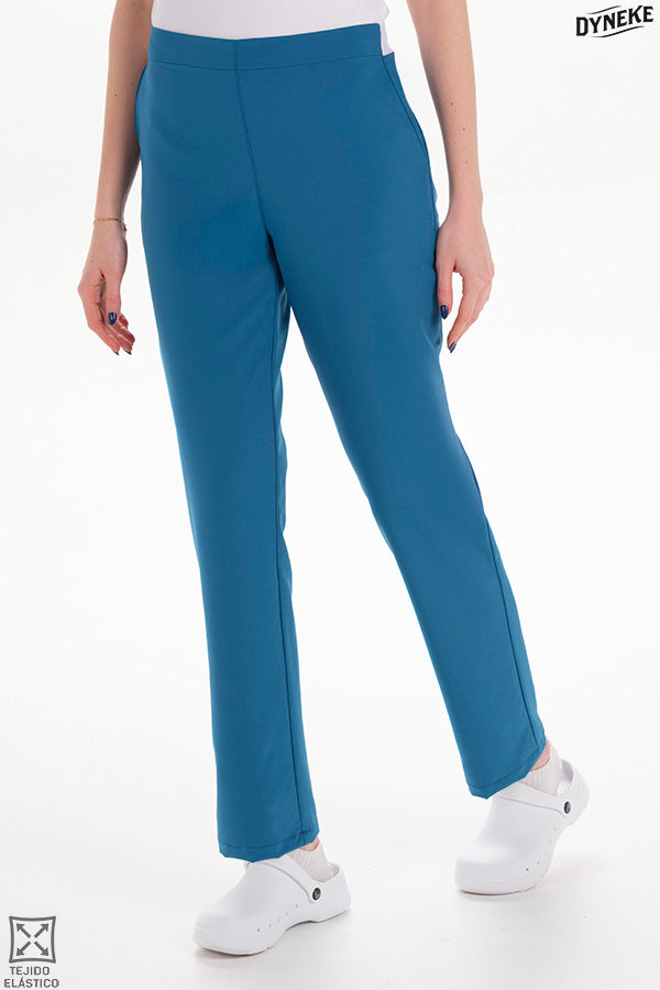 8046408 - Pantalón elástico verde aguamarina goma vista atrás