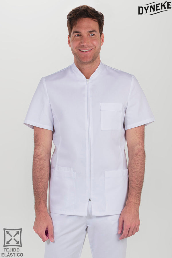 8058500 - Chaqueta elástica hombre m/c blanca