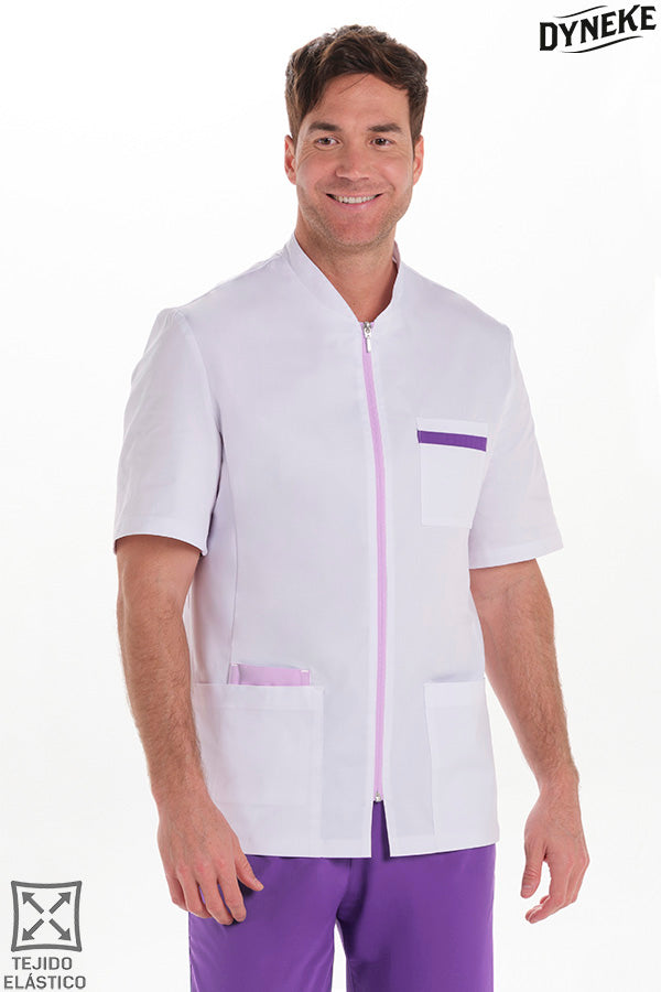 8058896 - Chaqueta elástica hombre m/c contraste morado