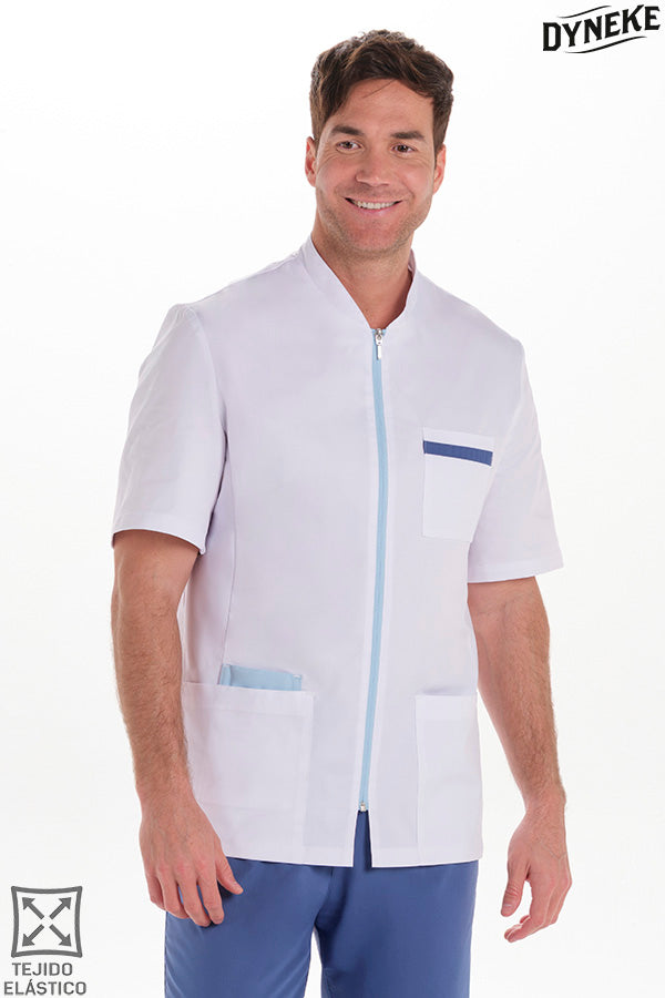 8058907 - Chaqueta elástica hombre m/c contraste azul