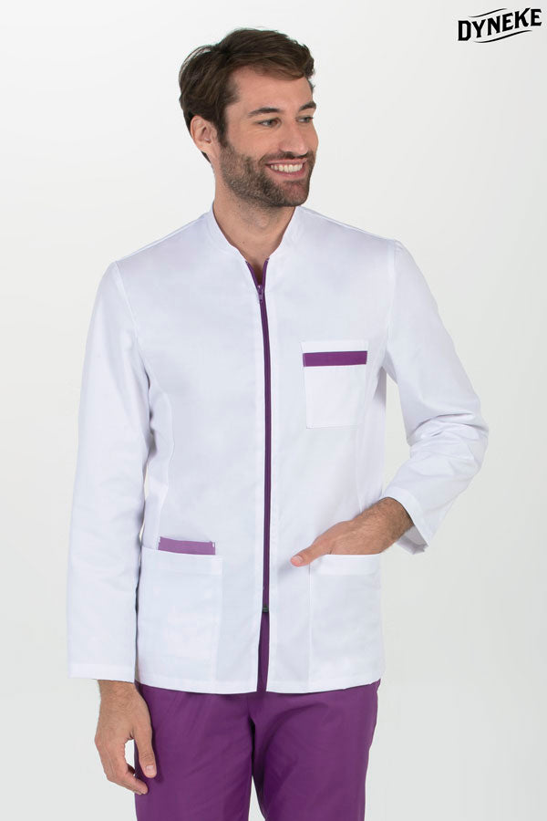 8073859 - Chaqueta hombre cremallera contraste morado m/l