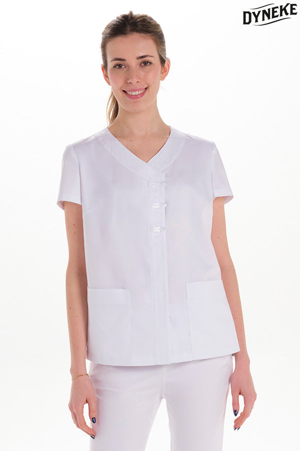 8091700 - Casaca blanca con trabillas raso