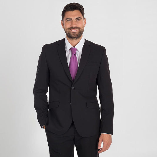 812400-001 - AMERICANA HOMBRE 2 BOTONES SLIM FIT MAXIMA NEGRO