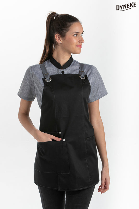 8165468 - Delantal peto chica bolsillos negro