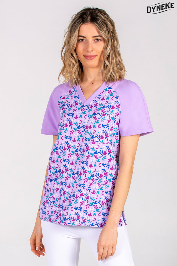 8188004 - Blusón sanitario unisex flor lila