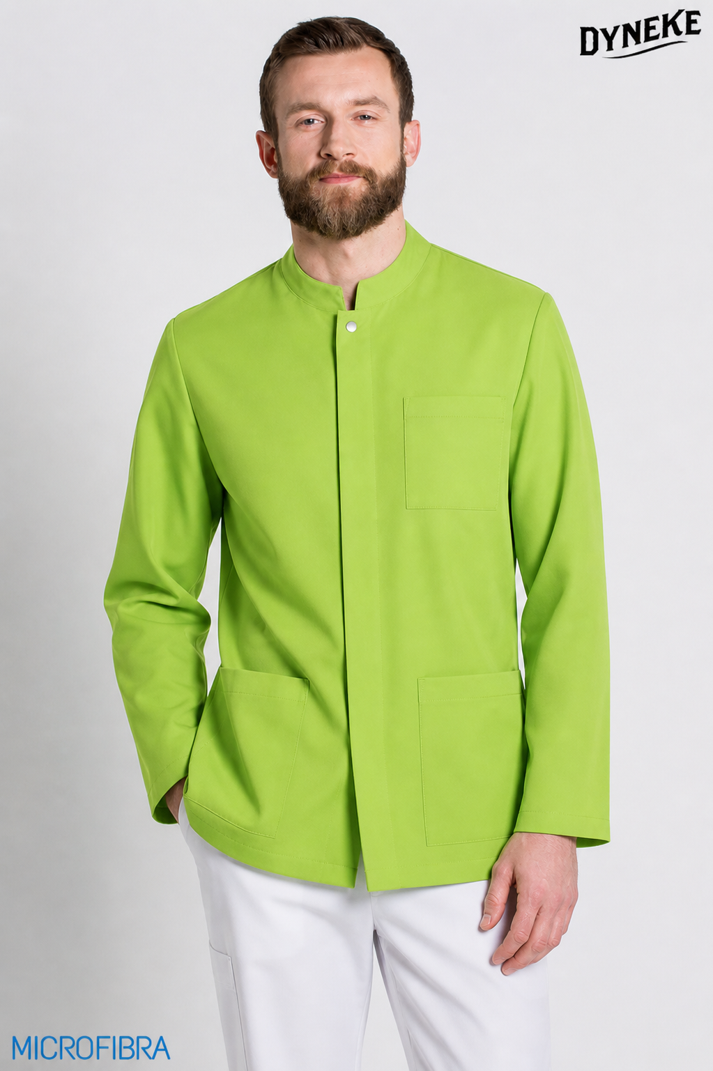 8213573 - CHAQUETA HOMBRE MICROFIBRA CORCHETES M/L PISTACHO