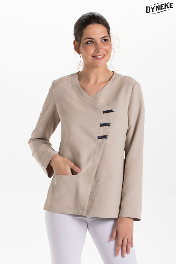 8258569 - Chaqueta presillas m/l beig