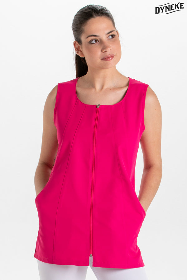 8269572 - Casaca s/mangas curvas microfibra fucsia