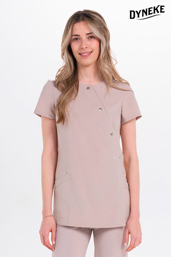 8279785 - CHAQUETA BEIGE CRUZADA CORCHETES M/C
