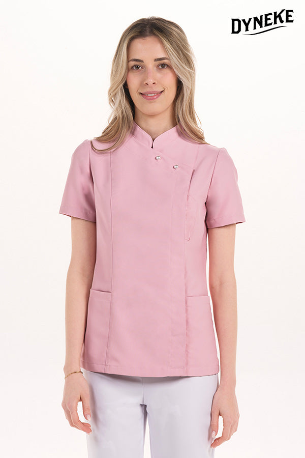 8281481 - CHAQUETA ENTALLADA ROSA BOTÓN PERLA