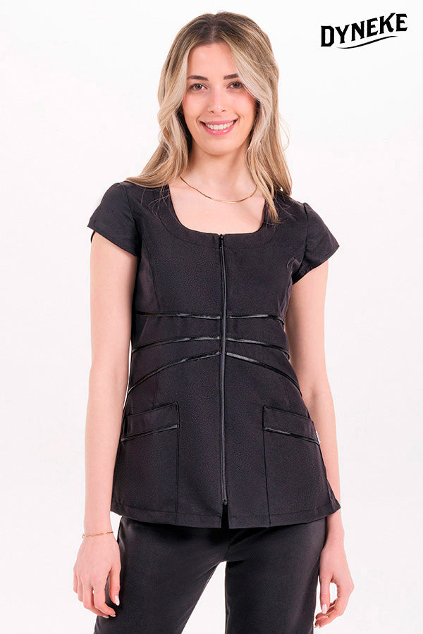 8282571 - CHAQUETA M/C MICROF.NEGRA CINTAS RASO