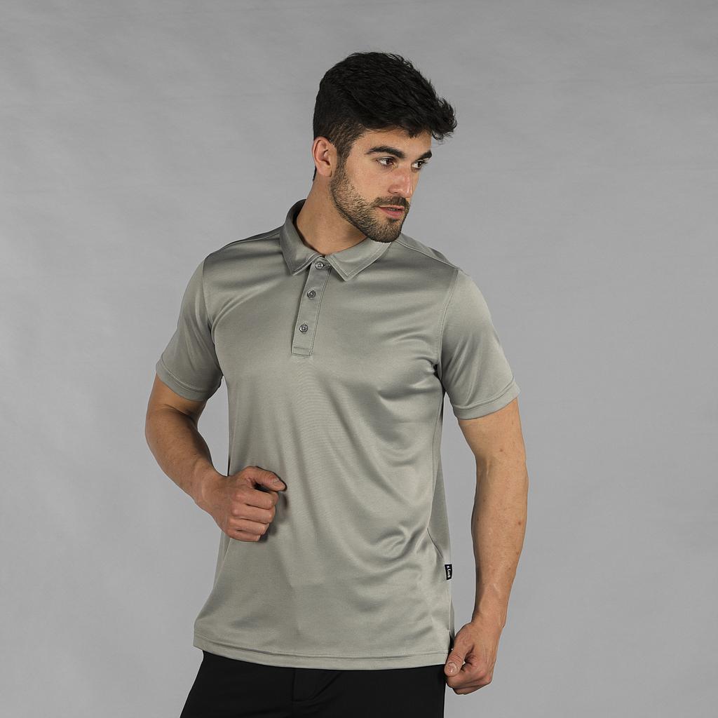 850001-109 - POLO HOMBRE INTERLOCK "REDLINE" GRIS