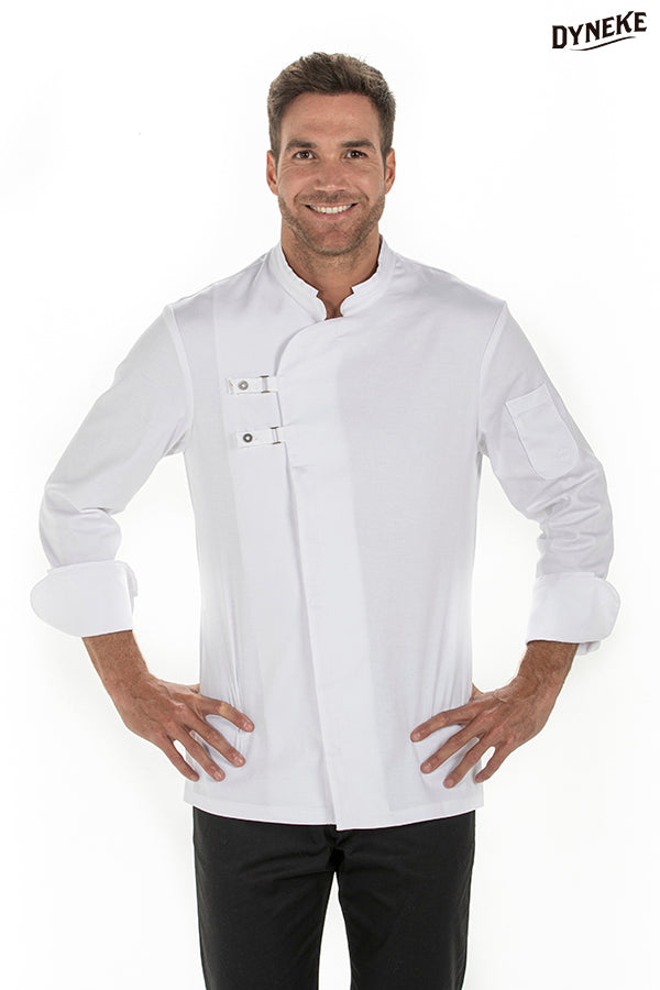 8556700 - Chaqueta cocinero hebillas blanca