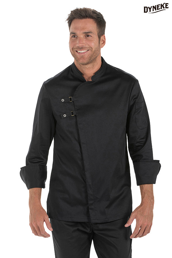 8556701 - Chaqueta cocinero hebillas negra