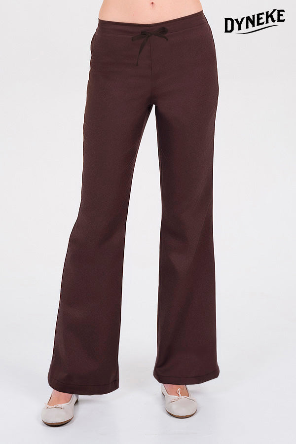 8584778 - PANTALÓN MARRÓN ELÁSTICO ACAMPANADO