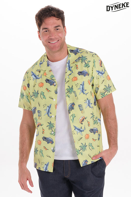 8585001 - Camisa guayabera tiburón unisex