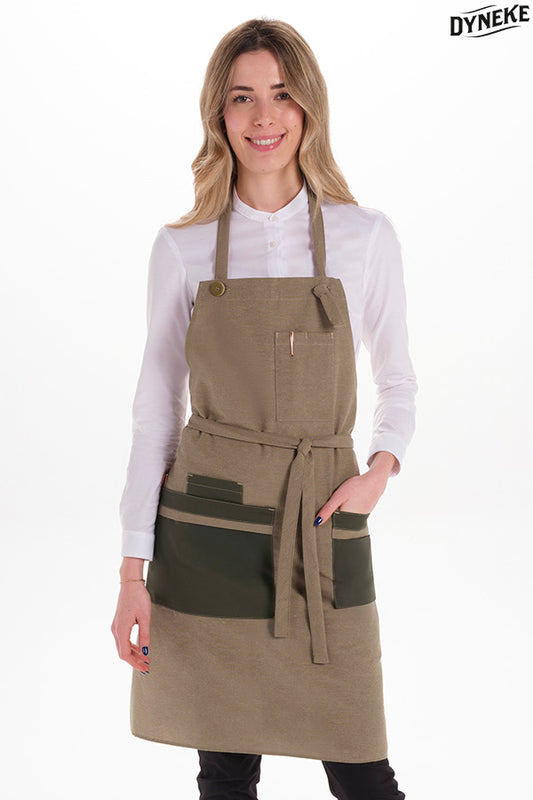 8615398 - Delantal verde combi peto y corto