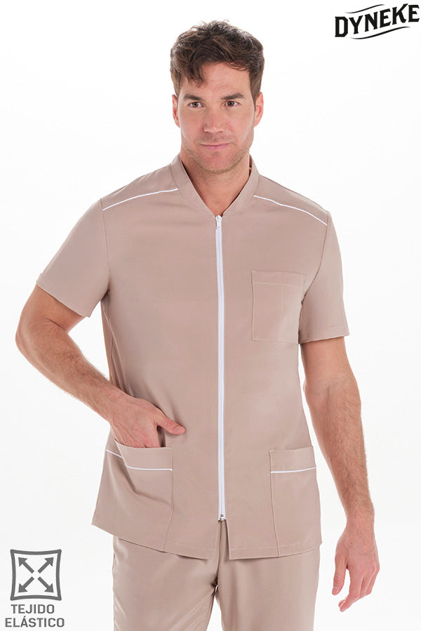8620785 - Chaqueta hombre microfibra elastica beige