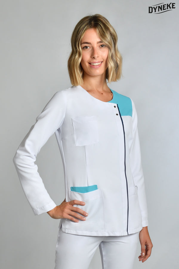 8817483 - Chaqueta Srta.microfibra contrastes en turquesa y azul