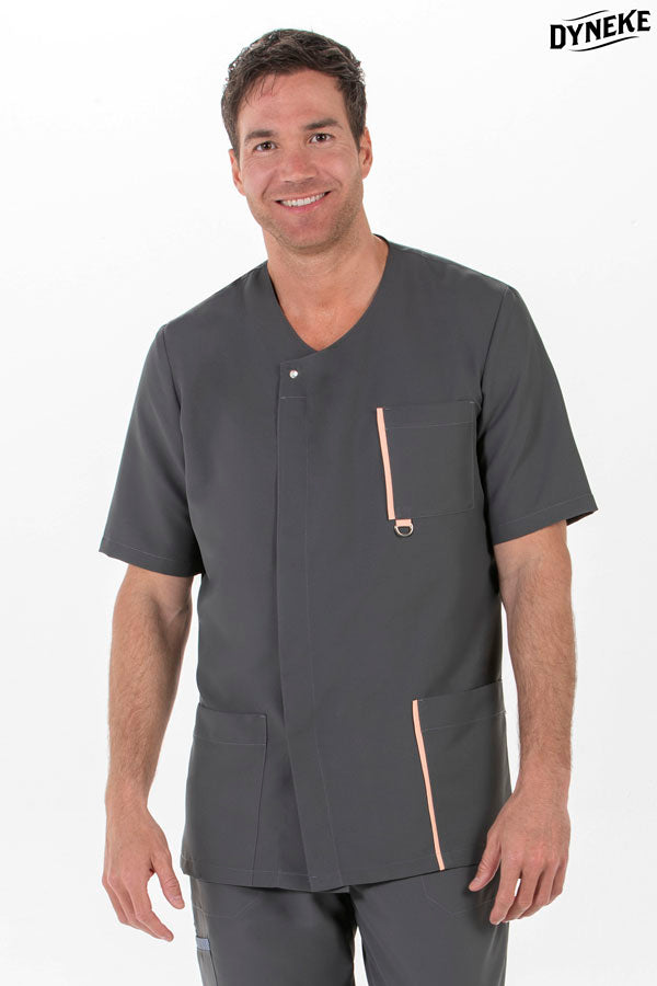 8822584 - Chaqueta hombre m/c gris tapeta melocotón