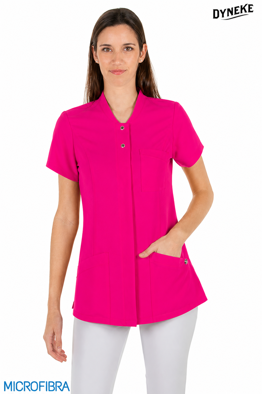 8826572 - CHAQUETA MUJER CORCHETES M/C MICROFIBRA FUCSIA
