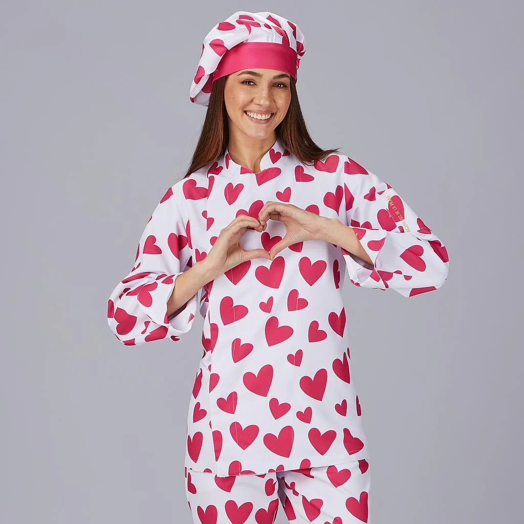 900002-5148 - CHAQUETA COCINA UNISEX AGATHA COURE ROSA