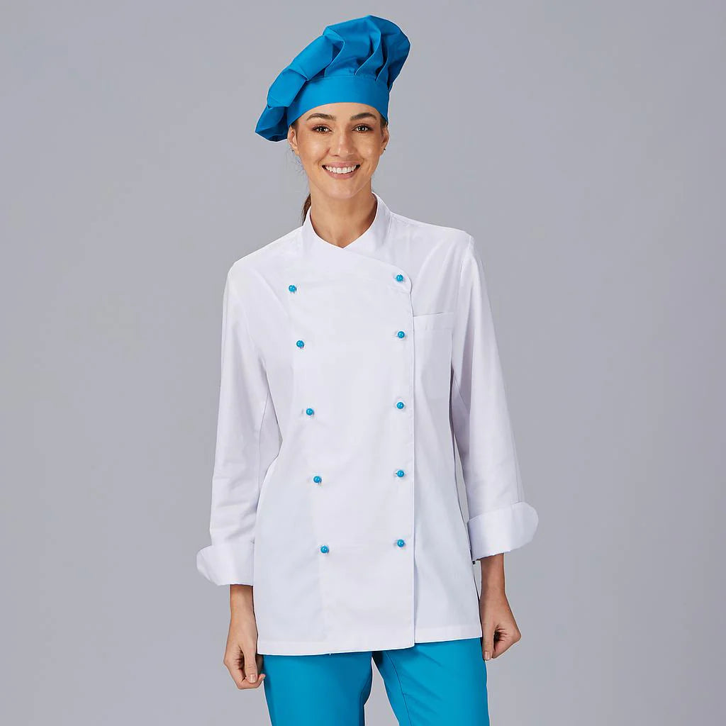 918000-101 - CHAQUETA COCINA MUJER NIZA SIN BOTONES (PEDIR APARTE REF 3111) BLANCO