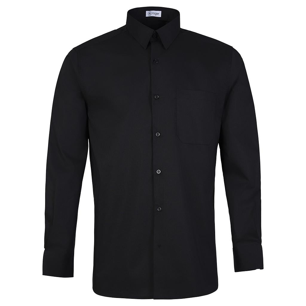 920138-07 - CAMISA HOMBRE CUELLO CAMISERO MANGA LARGA ALAMEDA NEGRO
