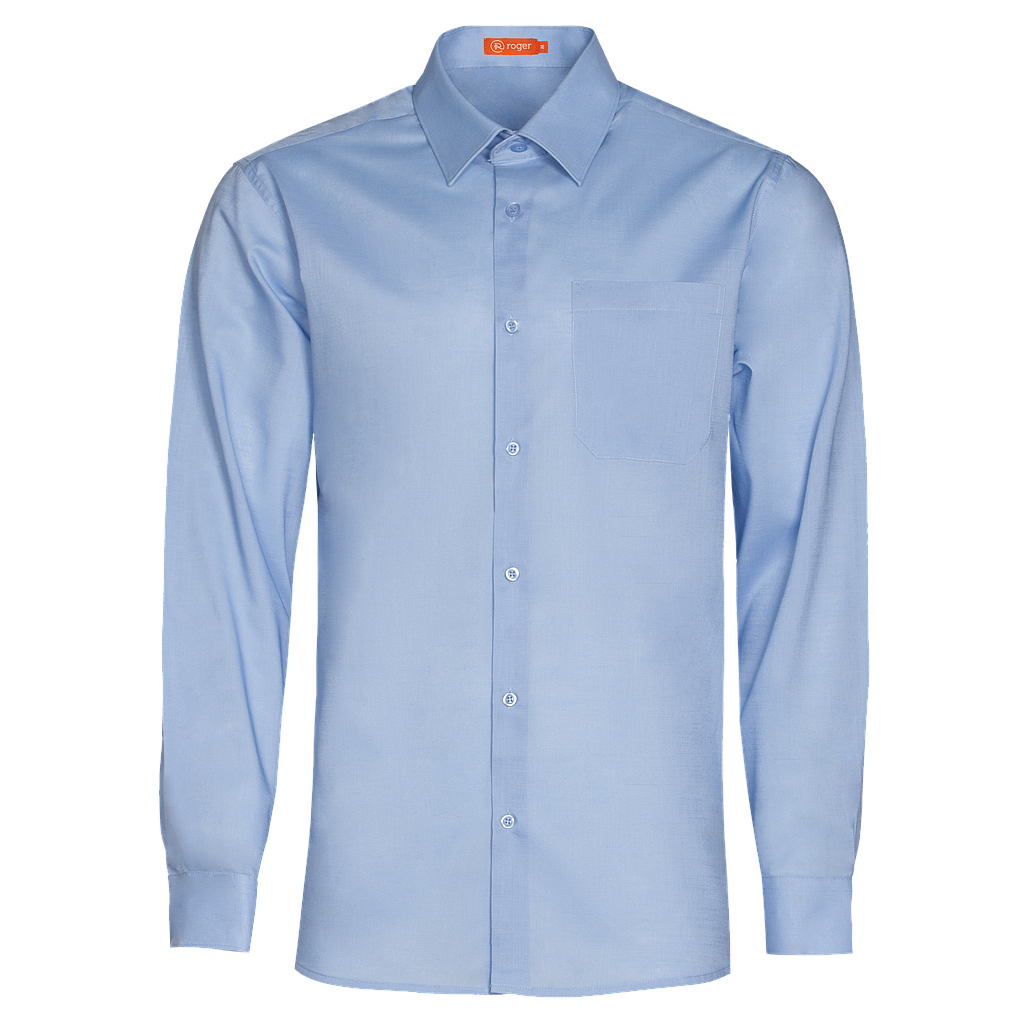 920144-19 - CAMISA HOMBRE CUELLO CAMISERO MANGA LARGA FLORIDA CELESTE