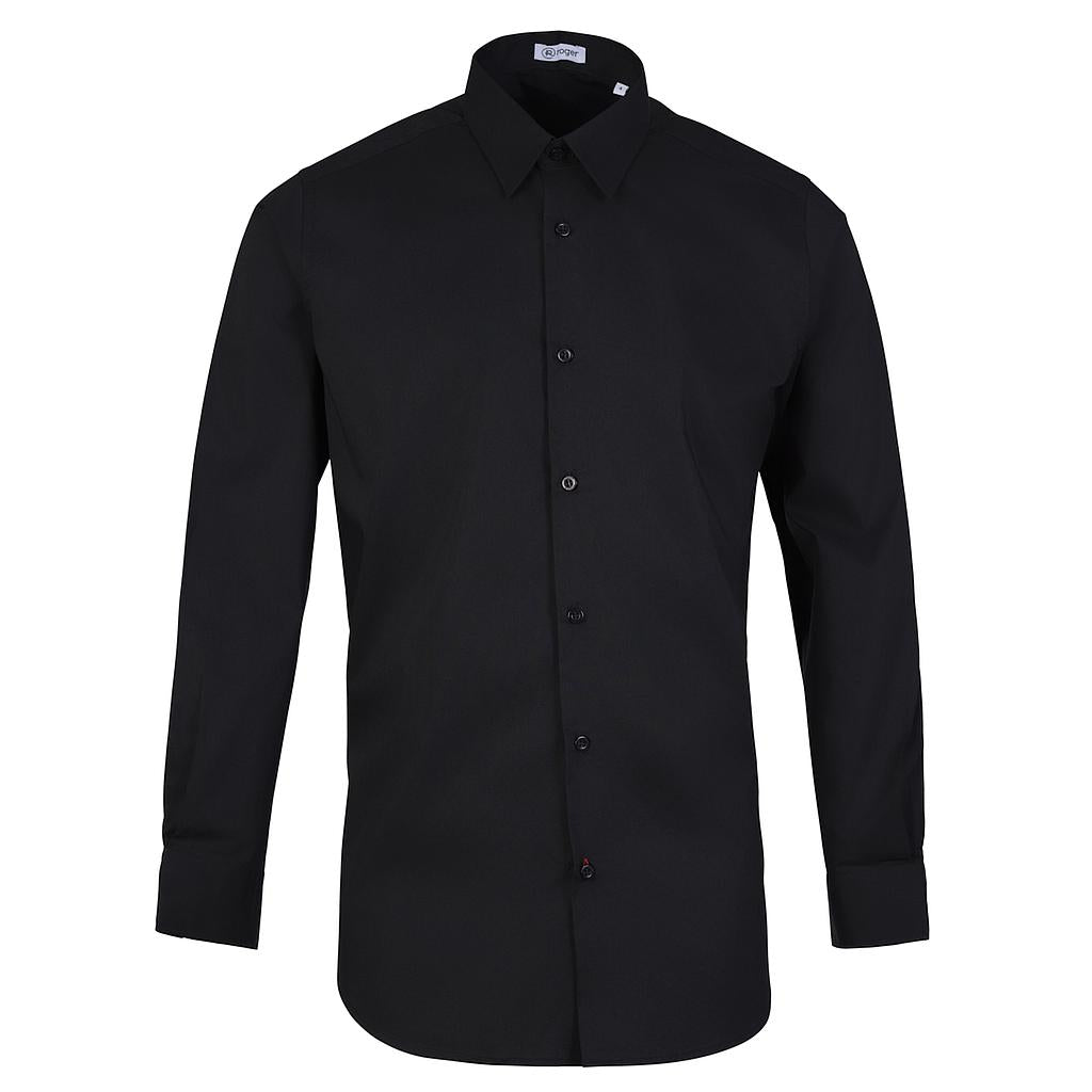 925138-07 - CAMISA HOMBRE CUELLO CAMISERO C/PINZA MANGA LARGA ALAMEDA NEGRO