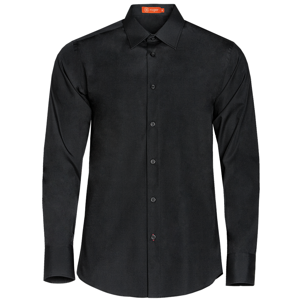 925141-07 - CAMISA HOMBRE CUELLO CAMISERO MANGA LARGA BELMONDO NEGRO
