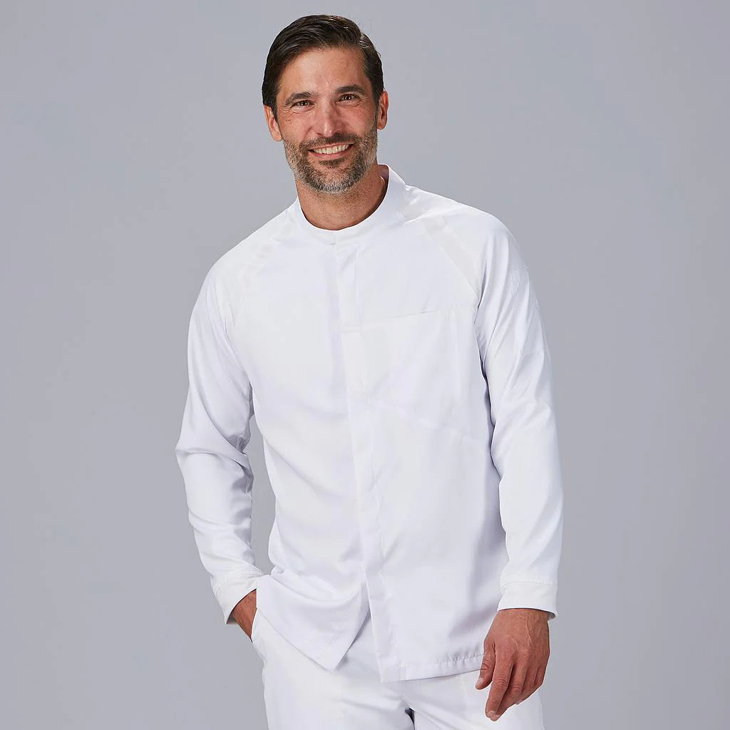 930034-101 - CHAQUETA COCINA UNISEX MANGA RANGLAN RUBIO BLANCO