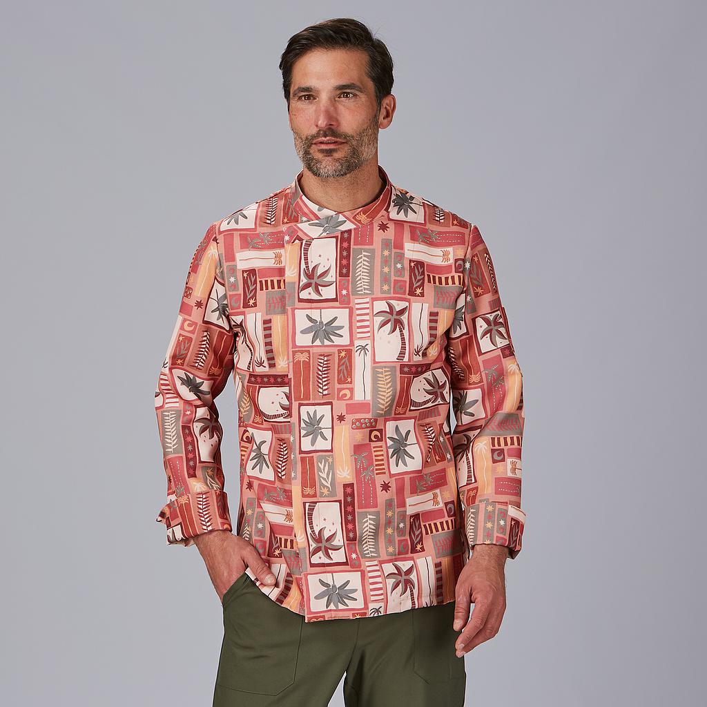 930043-5166 - CHAQUETA COCINA UNISEX ESTAMPADA VAZQUEZ CUBA