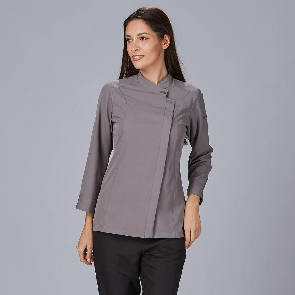 930047-109 - CHAQUETA COCINA MUJER TEJADA GRIS