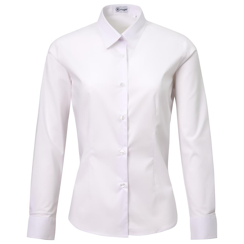 931138-13 - CAMISA MUJER CUELLO CAMISERO MANGA LARGA ALAMEDA BLANCO