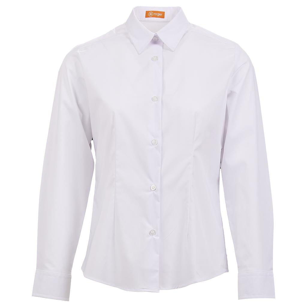 931139-13 - CAMISA MUJER CUELLO CAMISERO MANGA LARGA VIENA BLANCO