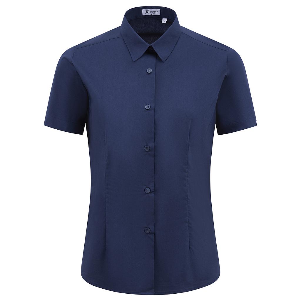 937138-04 - CAMISA MUJER CUELLO CAMISERO MANGA CORTA ALAMEDA MARINO