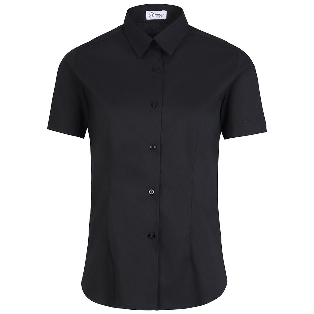 937138-07 - CAMISA MUJER CUELLO CAMISERO MANGA CORTA ALAMEDA NEGRO