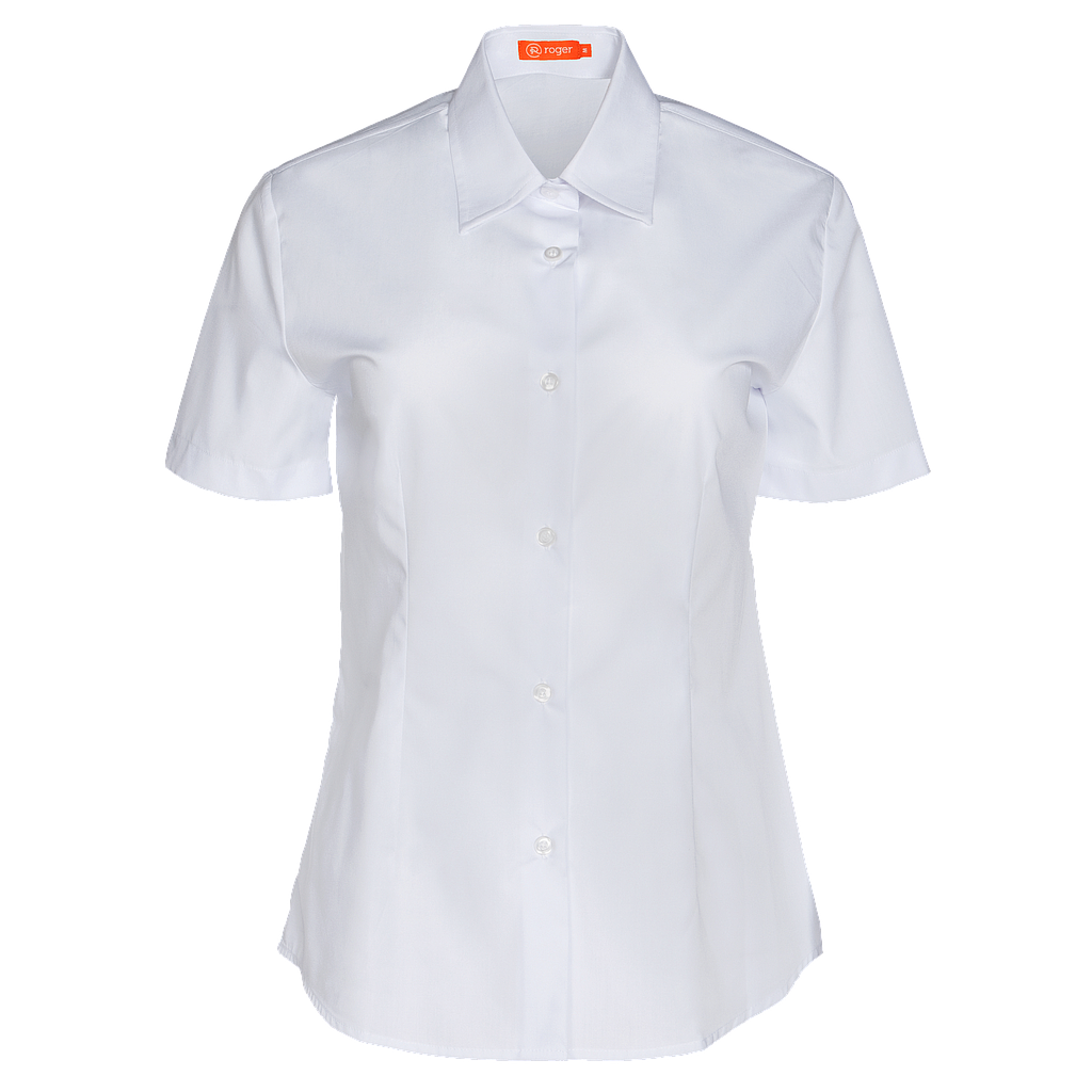 937141-13 - CAMISA MUJER CUELLO CAMISERO MANGA CORTA DELON BLANCO
