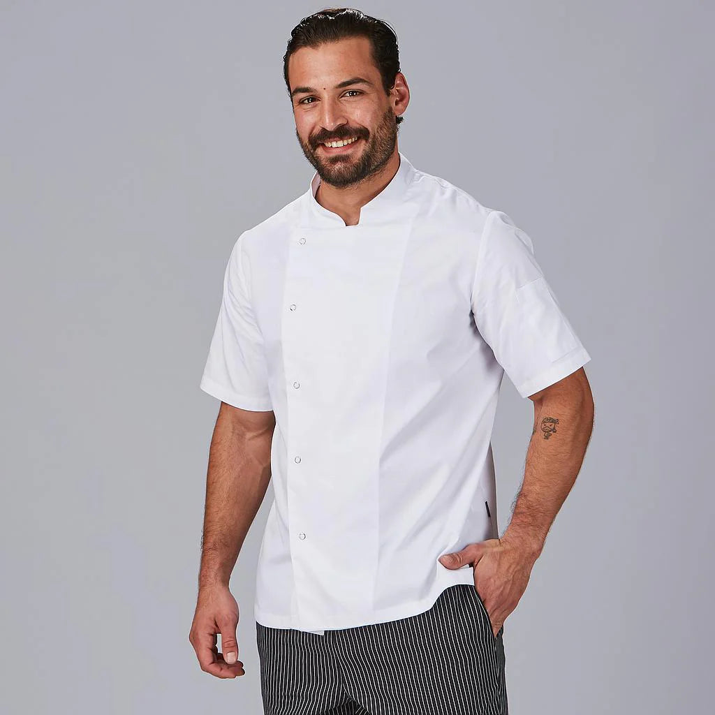 945100-101 - CHAQUETA COCINA UNISEX LUQUE M/C BLANCO