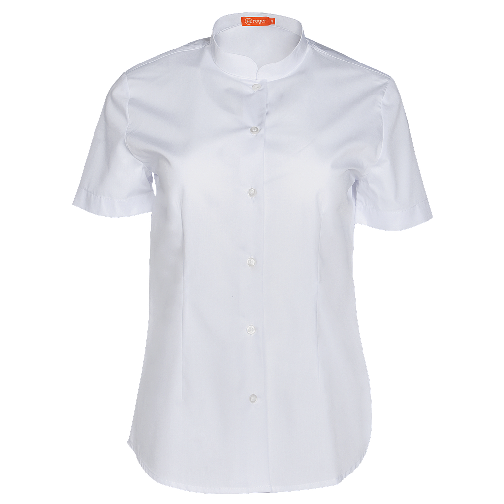 947141-13 - CAMISA MUJER CUELLO MAO MANGA CORTA GABIN BLANCO