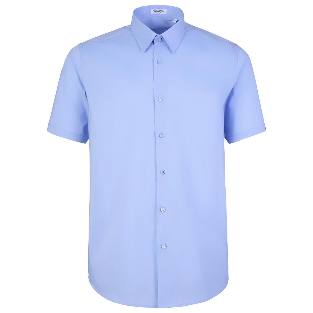 981138-19 - CAMISA HOMBRE CUELLO CAMISERO MANGA CORTA ALAMEDA CELESTE
